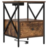 Nachtkastje met lade 2 pcs Gerookt eiken 41,5 x 40,5 x 55 cm - thumbnail