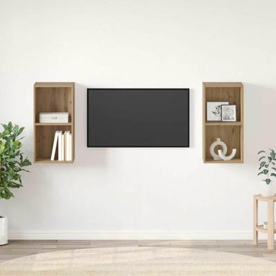 Tv-meubelset 2 pcs Artisan Eiken 37 x 37 x 72 cm Bewerkt hout