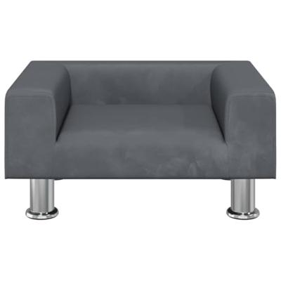 VidaXL Hondenmand 50x40x26,5 cm fluweel donkergrijs VidaXL Hondenmand 50x40x26,5 cm fluweel donkergrijs