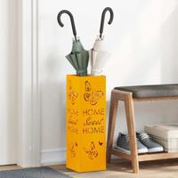 VidaXL Paraplu standaard mosterdgeel 15,5 x 15,5 x 49 cm metaal - thumbnail