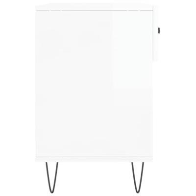 VidaXL Schoenenbank 102x35x55 cm bewerkt hout hoogglans wit VidaXL Schoenenbank 102x35x55 cm bewerkt hout hoogglans wit