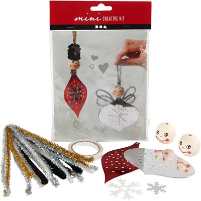 Creativ Company Creative mini kit, uitgestanste figuren voor het maken van hangende decoraties, 1 set