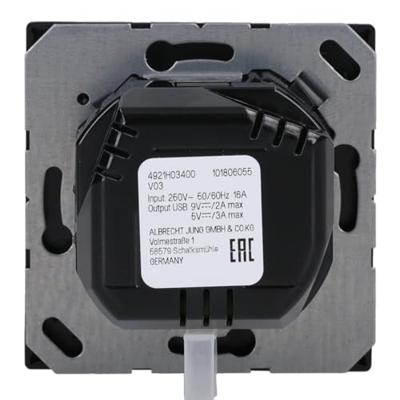 JUNG LS 1520-15 CA SWM wandcontactdoos LS990 grafiet mat zwart USB en USB-C