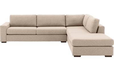 Goossens Bank Lucca wit, stof, 3-zits, stijlvol landelijk met ligelement rechts Goossens Bank Lucca wit, stof, 3-zits, stijlvol landelijk met ligelement rechts