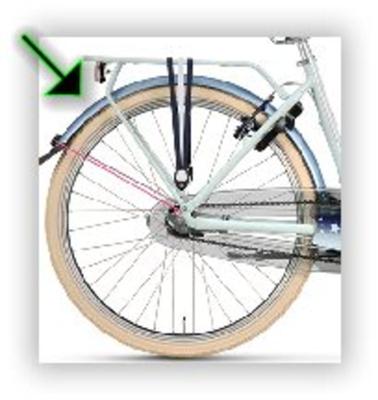 Batavus Spatbord achter 26" blue grey glans