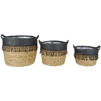 Gerkimex Mandenset 3-delig naturel/antraciet - thumbnail