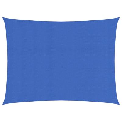 VidaXL Zonnezeil 160 g/m² rechthoekig 5x6 m hdpe blauw