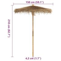 VidaXL Paraplu tiki met klamboe 150 cm bamboe - thumbnail