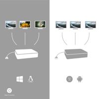 USB-HUB i-Tec C31FLATPRO100 Grijs - thumbnail