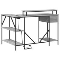 Bureau met lade Grijs sonoma 120 x 79 x 86.5 cm Bewerkt hout - thumbnail