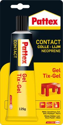 Pattex contactlijm Tix-Gel, tube van 125 g, op blister Pattex contactlijm Tix-Gel, tube van 125 g, op blister
