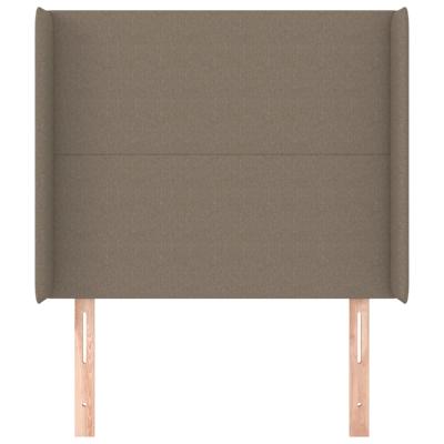 Hoofdbord met randen 147x16x78/88 cm stof taupe