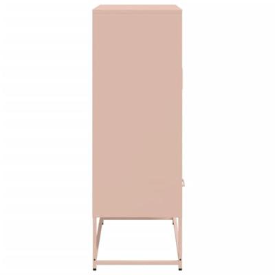 Hoge kast 68x39x111,5 cm staal roze