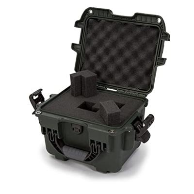 Nanuk 908 Waterdichte Olijf Beschermkoffer (Interne Afmetingen: 241 mm x 190 mm x 190 mm) met Aanpasbaar Schuim
