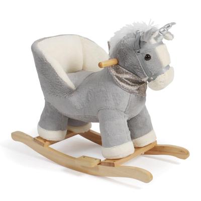 Hobbel-eenhoorn met zitje - Grijs