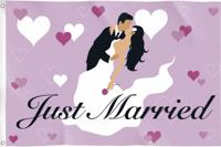 Gevelvlag huwelijk Just married - thumbnail