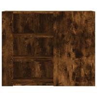 Wandkast 75x35x60 cm bewerkt hout gerookt eikenkleurig - thumbnail