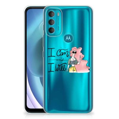 Motorola Moto G71 5G Telefoonhoesje met Naam i Can Motorola Moto G71 5G Telefoonhoesje met Naam i Can