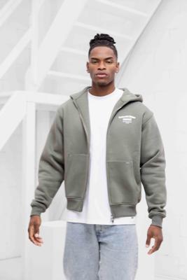 Croyez Fraternité Zip Hoodie Heren Groen - Maat L - Kleur: WitGroen | Soccerfanshop Croyez Fraternité Zip Hoodie Heren Groen - Maat L - Kleur: WitGroen | Soccerfanshop