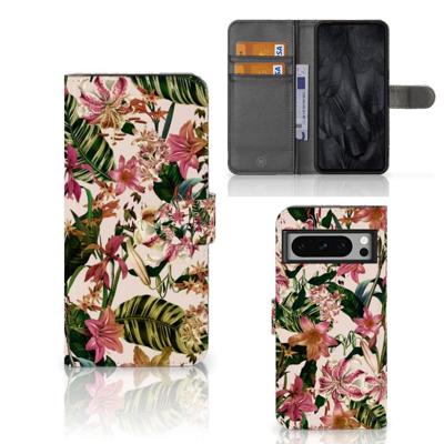 Google Pixel 8 Pro Hoesje Flowers | Portemonnee hoesje Google Pixel 8 Pro Hoesje Flowers | Portemonnee hoesje