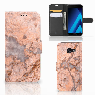 Samsung Galaxy A5 2017 | Bookcase | Marmer Oranje Samsung Galaxy A5 2017 | Bookcase | Marmer Oranje