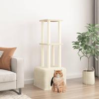 Kattenmeubel met sisal krabpalen 133,5 cm crmekleurig - thumbnail