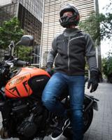 LS2 jas "throttle" jacket throttle man black dark grey m - thumbnail