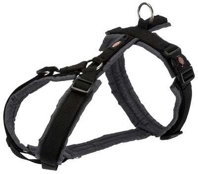 Trixie hondentuig premium trekking zwart / grijs Trixie hondentuig premium trekking zwart / grijs