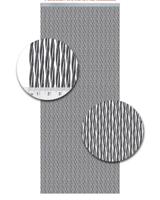 Vliegengordijn Kunststof Monza Zwart-Zilver - 100cm x 240cm - thumbnail