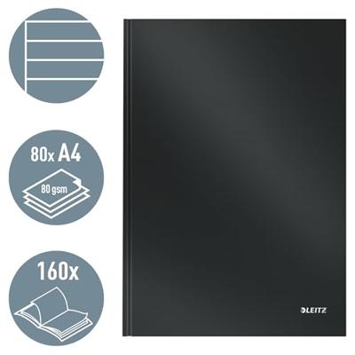 Leitz 46650095 Notitieboek Gelinieerd Zwart Aantal paginas: 80 DIN A4