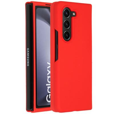 Accezz Liquid Silicone Backcover Samsung Galaxy Z Fold 5 Telefoonhoesje Rood