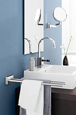 Zack Linea Make up Spiegel 26.5x25.6x3.8cm Mat Gesatineerd RVS 40109