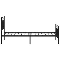 Bedframe met hoofd- en voeteneindemetaal zwart 90x200 cm - thumbnail