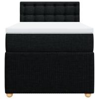 Boxspring met matras stof zwart 100x200 cm - thumbnail