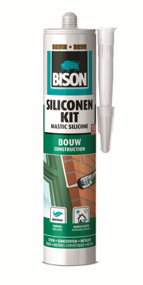 Siliconenkit Bouw Bruin Koker 300 ml Bison - Bison Siliconenkit Bouw Bruin Koker 300 ml Bison - Bison