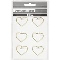 Creativ Company Clips, hart, afm 30x20 mm, goud, 6 stuk/ 1 doos - thumbnail