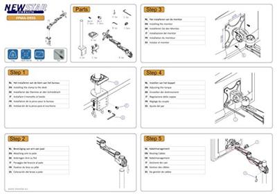 Neomounts FPMA-D935 Monitor-tafelbeugel 1-voudig 25,4 cm (10) - 76,2 cm (30) Zilver In hoogte verstelbaar, Kantelbaar, Zwenkbaar, Roteerbaar Neomounts FPMA-D935 Monitor-tafelbeugel 1-voudig 25,4 cm (10) - 76,2 cm (30) Zilver In hoogte verstelbaar, Kantelbaar, Zwenkbaar, Roteerbaar