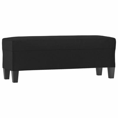 Bankje 100x35x41 cm kunstleer zwart