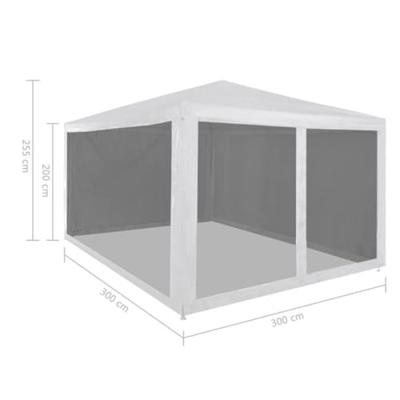 VidaXL Partytent met 4 mesh zijwanden 3x3 m