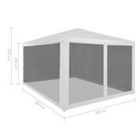 VidaXL Partytent met 4 mesh zijwanden 3x3 m - thumbnail