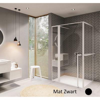 Douchecabine Riho Lucid XL GD203 Omkeerbaar Verstelbaar Aluminium 200x130x80 cm Mat Zwart Riho Douchecabine Riho Lucid XL GD203 Omkeerbaar Verstelbaar Aluminium 200x130x80 cm Mat Zwart Riho