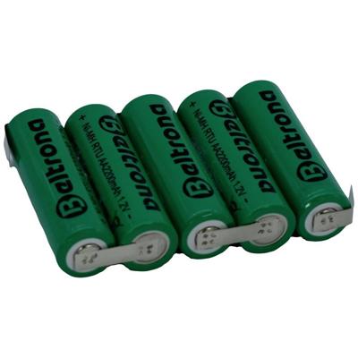 Beltrona RTU5AAZ Accupack Aantal cellen: 5 Batterijgrootte: AA (penlite) Z-soldeerlip NiMH 6 V 2200 mAh Beltrona RTU5AAZ Accupack Aantal cellen: 5 Batterijgrootte: AA (penlite) Z-soldeerlip NiMH 6 V 2200 mAh