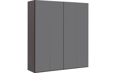 Goossens Kledingkast Easy Storage Ddk, Kledingkast 203 cm breed, 220 cm hoog, 4x glas draaideur