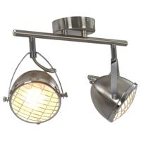 vidaXL Spotlight tweevoudig GU10 zilverkleurig - thumbnail