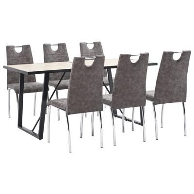 vidaXL 7-delige Eethoek kunstleer bruin vidaXL 7-delige Eethoek kunstleer bruin