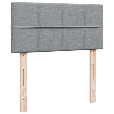 Boxspring met matras stof lichtgrijs 120x200 cm