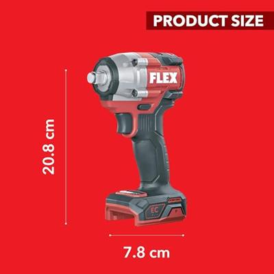 Flex IW 1/2 400 18.0-EC C 531502 Accu-slagmoersleutel Aantal meegeleverde accus: 0 2.5 Ah, 5 Ah, 8 Ah Zonder accu