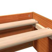 Bedframe zonder matras massief grenenhout wasbruin 75x190 cm - thumbnail