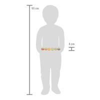 Small Foot - houten tollen gestreept, set van 6 - thumbnail