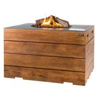 Cocoon haard lounge & dining teakhout rechthoek antraciet - thumbnail